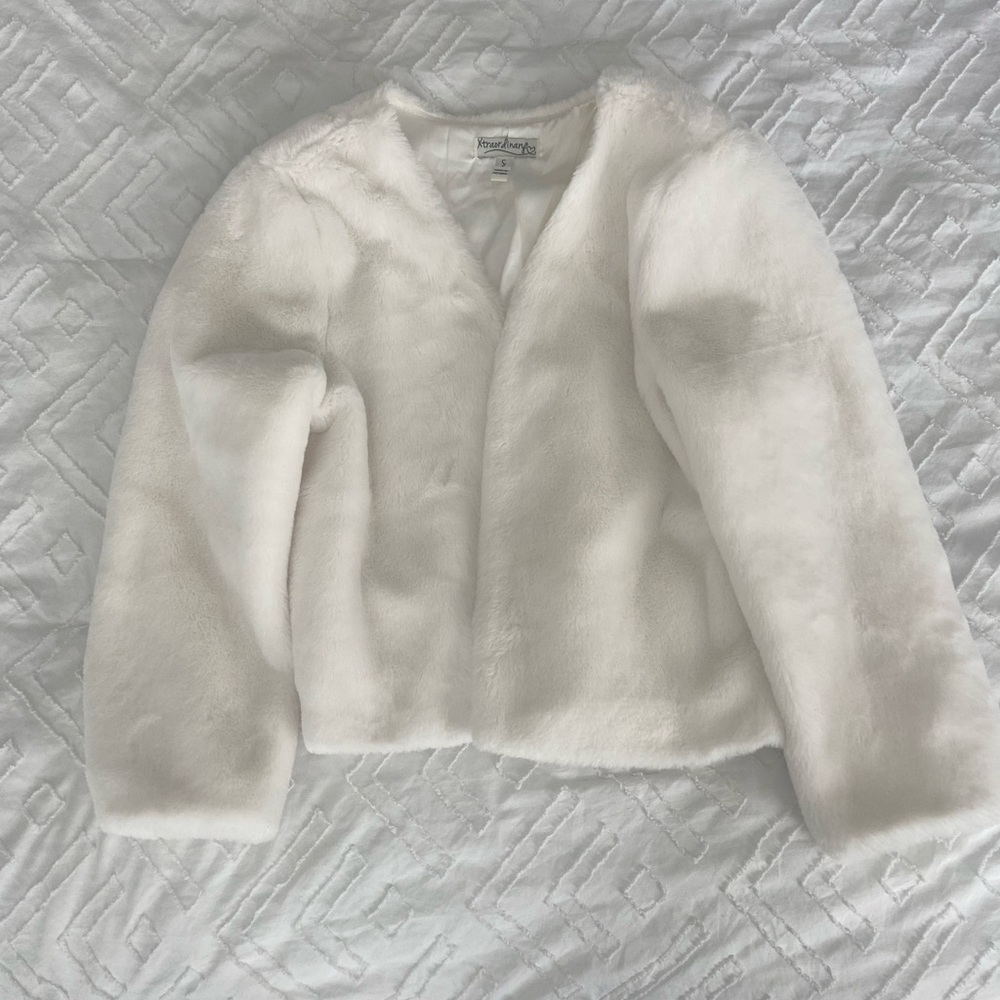 White fur coat